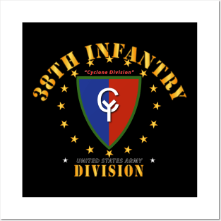 38th Infantry Division -Cyclone Div V1 Posters and Art